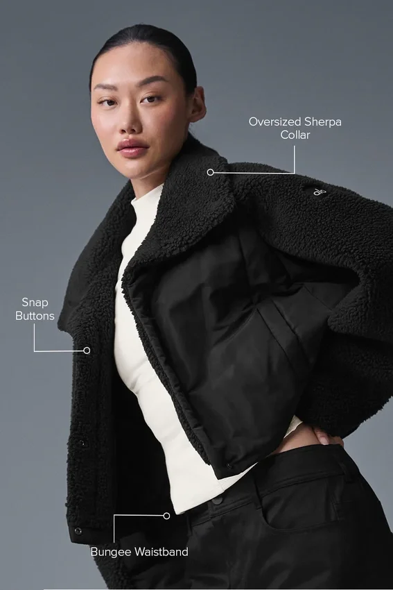 Sherpa Cozy Escape Puffer - Siyah/Siyah