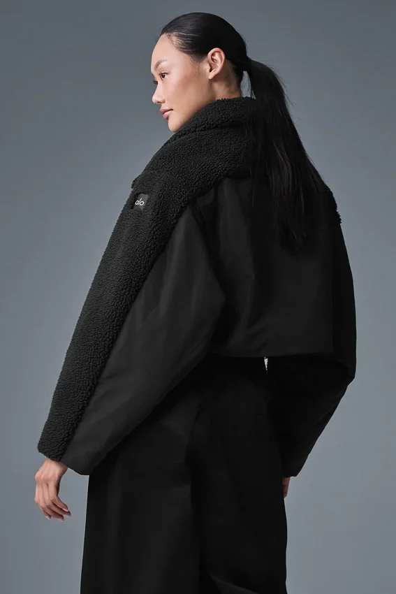 Sherpa Cozy Escape Puffer - Siyah/Siyah