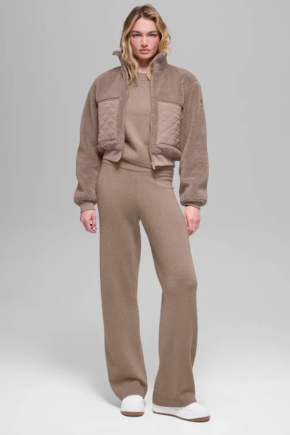 Sherpa Edge Bomber - Chai Latte