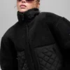 Sherpa Kenarlı Bomber Ceket - Siyah