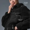Sherpa Kenarlı Shacket - Siyah