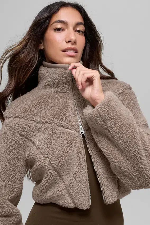 Sherpa Kısa Slope Side Ceket - Chai Latte