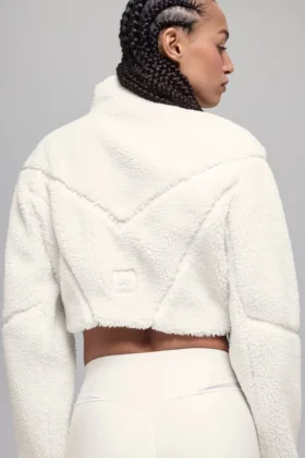 Sherpa Kısa Slope Side Ceket – Fildişi