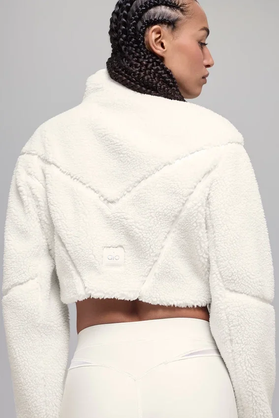 Sherpa Kısa Slope Side Ceket - Fildişi