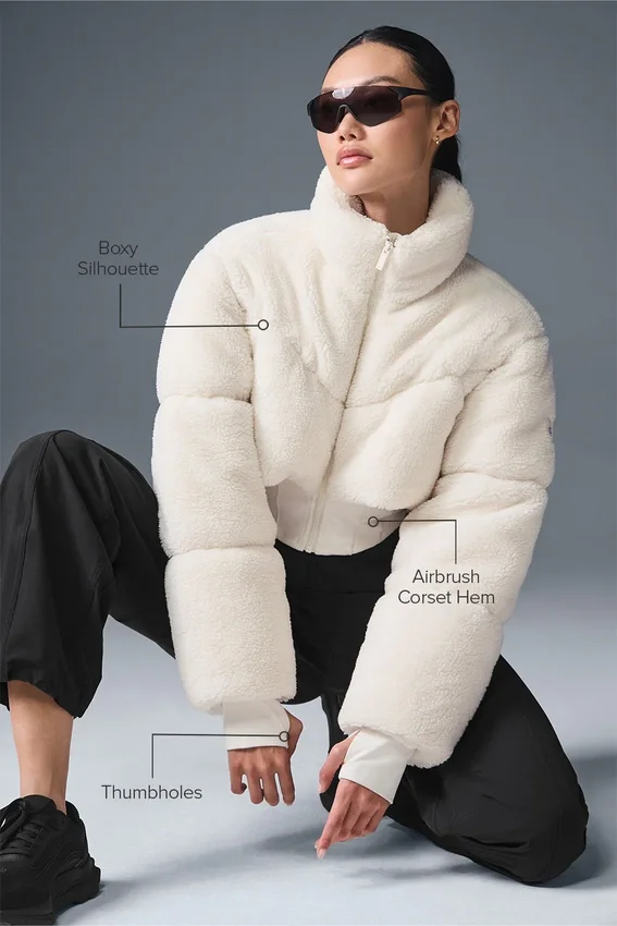 Sherpa Main Act Korsajlı Puffer - Fildişi