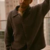 Shift Knit Düğmeli Uzun Kollu - Espresso