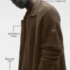 Shift Knit Düğmeli Uzun Kollu - Espresso