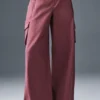 Show off Kargo Geniş Paça Pantolon (Normal) - Bordo Trüf