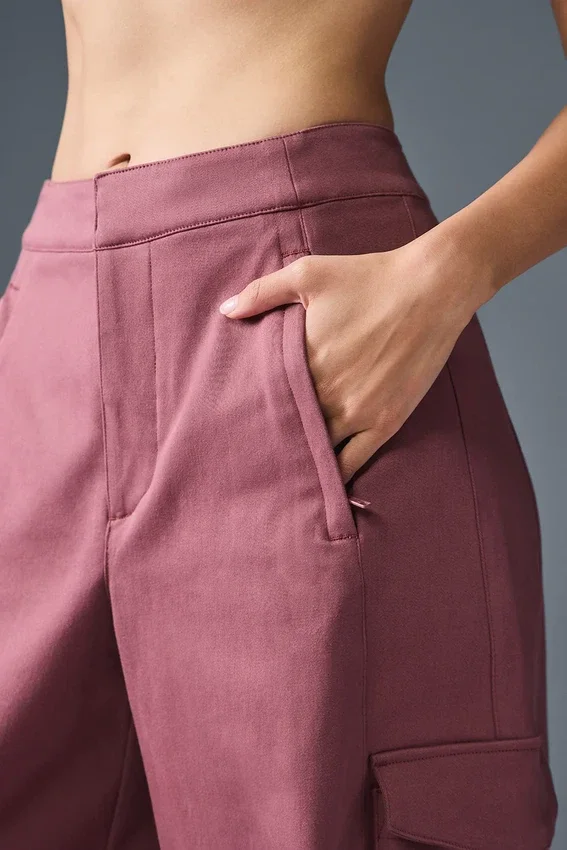 Show off Kargo Geniş Paça Pantolon (Normal) - Bordo Trüf