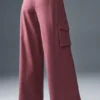Show off Kargo Geniş Paça Pantolon (Normal) - Bordo Trüf