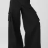 Show Off Kargo Geniş Paça Pantolon (Uzun) - Siyah