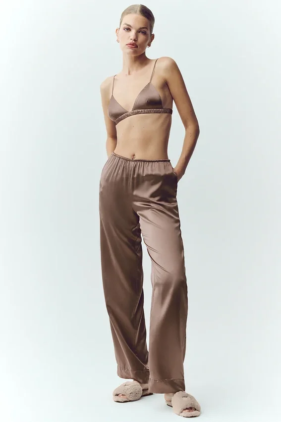 Silk Luminous Pantolon (Normal) - Alpine Cocoa