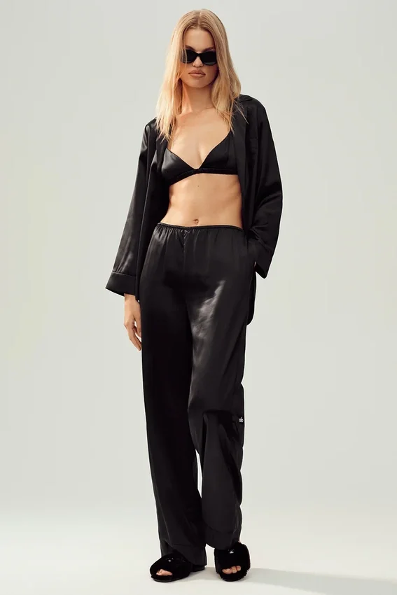 Silk Luminous Pantolon (Normal) - Siyah