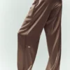 Silk Luminous Pantolon (Uzun) - Alpine Cocoa