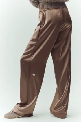 Silk Luminous Pantolon (Uzun) – Alpine Cocoa