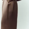 Silk Luminous Pantolon (Uzun) - Alpine Cocoa