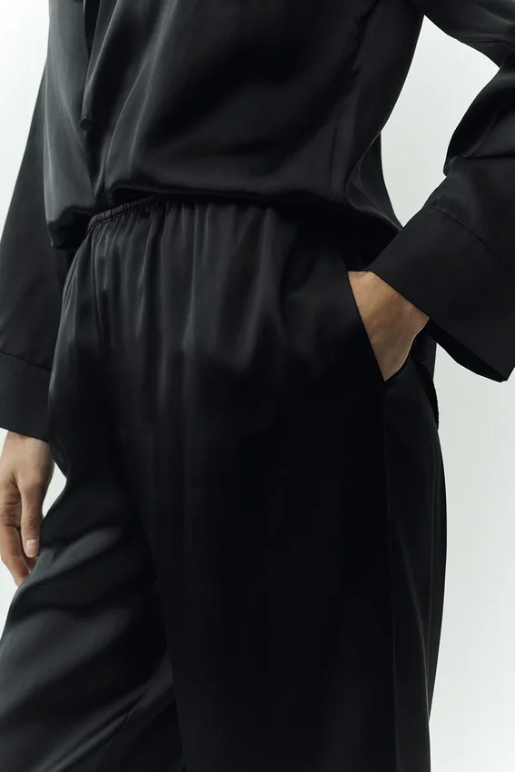 Silk Luminous Pantolon (Uzun) - Siyah