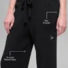 Snuggle Up High-Waist Geniş Paça Pantolon - Siyah