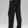 Snuggle Up High-Waist Geniş Paça Pantolon - Siyah