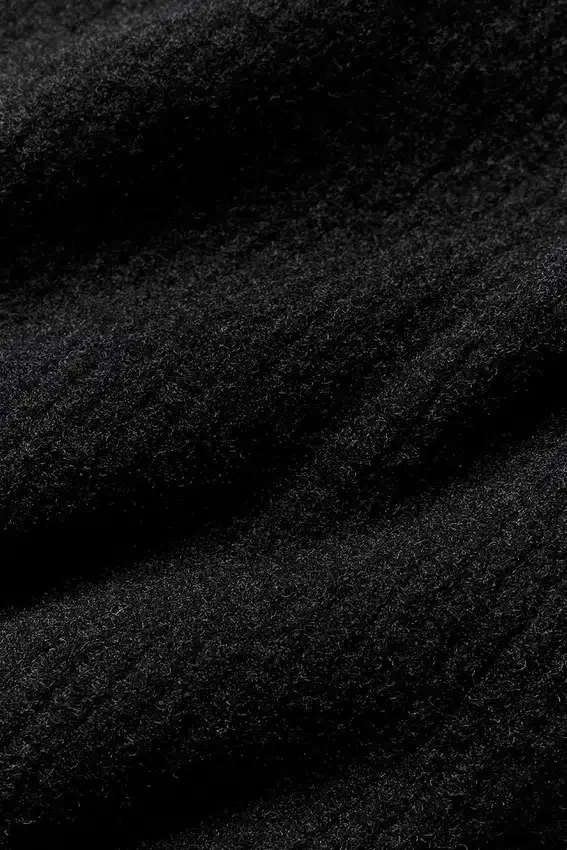 Snuggle Up High-Waist Geniş Paça Pantolon - Siyah