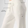 Snuggle Up Kazak High-Waist Geniş Paça Pantolon - Fildişi