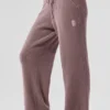 Snuggle Up Kazak High-Waist Geniş Paça Pantolon - Mantar