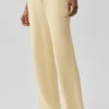 Snuggle Up Kazak High-Waist Geniş Paça Pantolon - Mum Işığı Sarısı