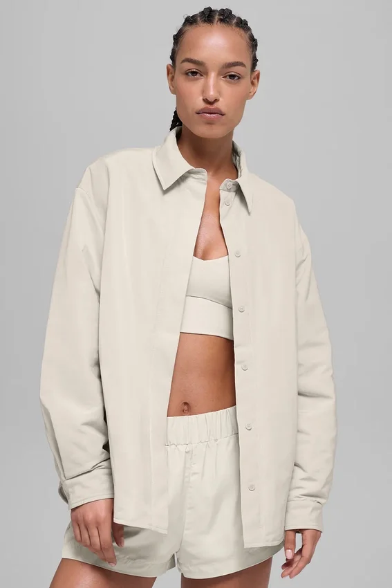 Socialite Shacket - Kemik Rengi