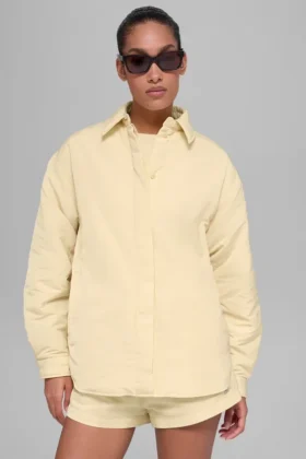 Socialite Shacket – Mum Işığı Sarısı