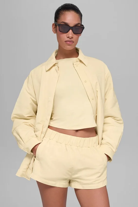 Socialite Shacket - Mum Işığı Sarısı
