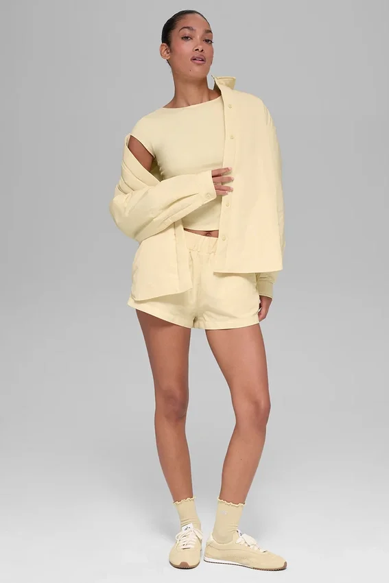 Socialite Shacket - Mum Işığı Sarısı
