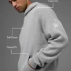 Spor Kulubu Kazak Örgü Kapüşonlu Sweatshirt - Atletik Melanj Gri