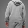 Spor Kulubu Kazak Örgü Kapüşonlu Sweatshirt - Atletik Melanj Gri