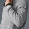 Spor Kulubu Kazak Örgü Kapüşonlu Sweatshirt - Atletik Melanj Gri