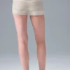 Sport Play High-Waist Örgü Şort - Fildişi/Alabaster