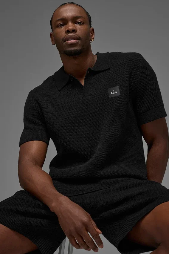 Sports Club Kazak Knit Polo - Siyah