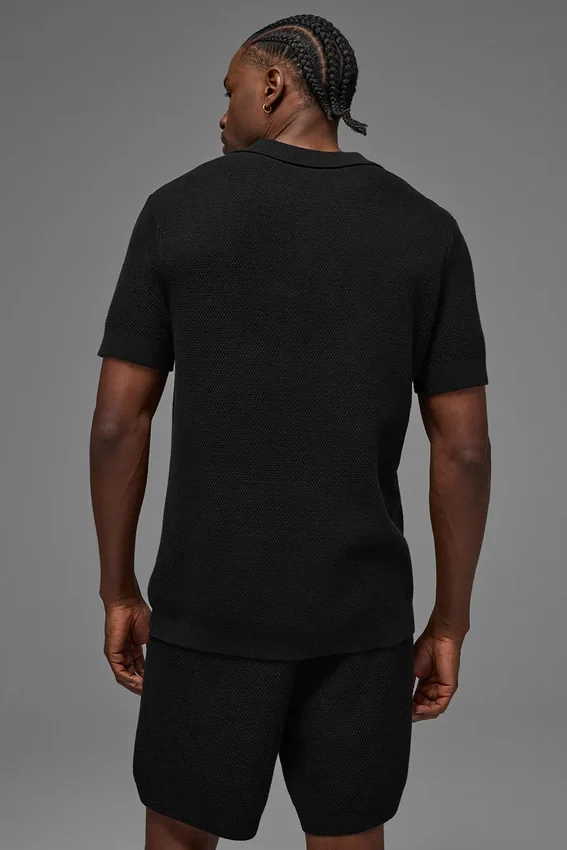 Sports Club Kazak Knit Polo - Siyah