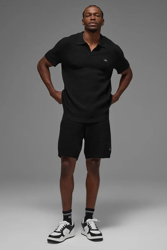 Sports Club Kazak Knit Polo - Siyah