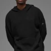 Sports Club Kazak Örgü Kapüşonlu Kapüşonlu Sweatshirt - Siyah