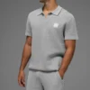 Sports Club Kazak Örgü Polo - Atletik Heather Gri