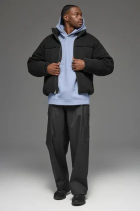 Stage Kazaklı Puffer Ceket - Siyah
