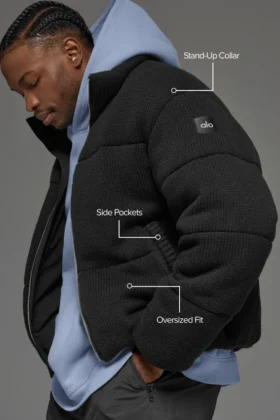 Stage Kazaklı Puffer Ceket – Siyah