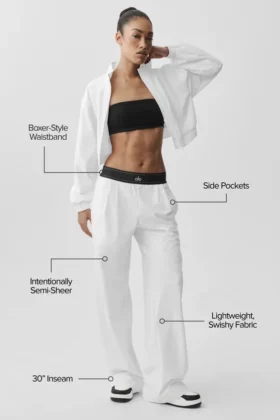 Suit Up Pantolon (Uzun) – Beyaz/Siyah