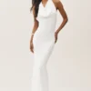 Summer Soiree Halter Maxi Elbise - Beyaz