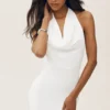 Summer Soiree Halter Maxi Elbise - Beyaz