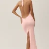 Summer Soiree Halter Maxi Elbise - Güneş Işığı Pembe