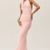 Summer Soiree Halter Maxi Elbise - Güneş Işığı Pembe