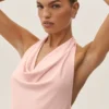 Summer Soiree Halter Maxi Elbise - Güneş Işığı Pembe