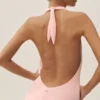 Summer Soiree Halter Maxi Elbise - Güneş Işığı Pembe