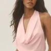 Summer Soiree Halter Mini Elbise - Güneş Işığı Pembe